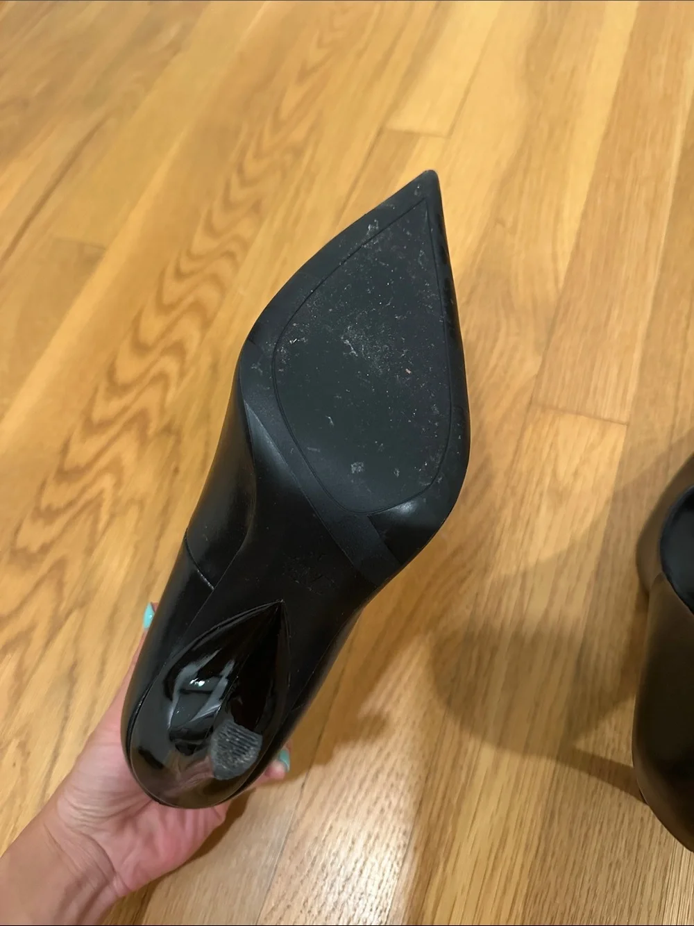 Zara Black Pointed Toe Leather Pumps
